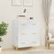 vidaXL - Dressoir - 70x34x90 - cm - bewerkt - hout - wit