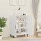 vidaXL - Dressoir - 70x34x90 - cm - bewerkt - hout - wit