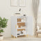 vidaXL - Dressoir - 70x34x90 - cm - bewerkt - hout - wit