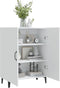 vidaXL - Dressoir - 70x34x90 - cm - bewerkt - hout - wit