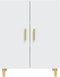 vidaXL - Dressoir - 70x34x90 - cm - bewerkt - hout - wit