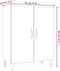 vidaXL - Dressoir - 70x34x90 - cm - bewerkt - hout - zwart