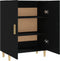 vidaXL - Dressoir - 70x34x90 - cm - bewerkt - hout - zwart