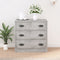 vidaXL - Dressoir - 70x35,5x67,5 - cm - bewerkt - hout - betongrijs