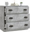 vidaXL - Dressoir - 70x35,5x67,5 - cm - bewerkt - hout - betongrijs