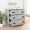 vidaXL - Dressoir - 70x35,5x67,5 - cm - bewerkt - hout - betongrijs