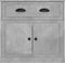 vidaXL - Dressoir - 70x35,5x67,5 - cm - bewerkt - hout - betongrijs