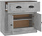 vidaXL - Dressoir - 70x35,5x67,5 - cm - bewerkt - hout - betongrijs
