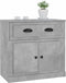 vidaXL - Dressoir - 70x35,5x67,5 - cm - bewerkt - hout - betongrijs