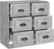 vidaXL - Dressoir - 70x35,5x67,5 - cm - bewerkt - hout - betongrijs