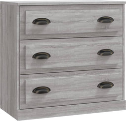 vidaXL - Dressoir - 70x35,5x67,5 - cm - bewerkt - hout - grijs - sonoma - eikenkleurig