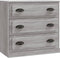 vidaXL - Dressoir - 70x35,5x67,5 - cm - bewerkt - hout - grijs - sonoma - eikenkleurig