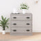 vidaXL - Dressoir - 70x35,5x67,5 - cm - bewerkt - hout - grijs - sonoma - eikenkleurig