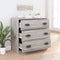 vidaXL - Dressoir - 70x35,5x67,5 - cm - bewerkt - hout - grijs - sonoma - eikenkleurig
