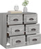 vidaXL - Dressoir - 70x35,5x67,5 - cm - bewerkt - hout - grijs - sonoma - eikenkleurig
