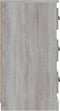 vidaXL - Dressoir - 70x35,5x67,5 - cm - bewerkt - hout - grijs - sonoma - eikenkleurig