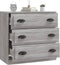 vidaXL - Dressoir - 70x35,5x67,5 - cm - bewerkt - hout - grijs - sonoma - eikenkleurig