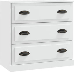 vidaXL - Dressoir - 70x35,5x67,5 - cm - bewerkt - hout - wit