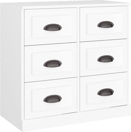 vidaXL - Dressoir - 70x35,5x67,5 - cm - bewerkt - hout - wit
