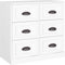 vidaXL - Dressoir - 70x35,5x67,5 - cm - bewerkt - hout - wit