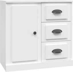 vidaXL - Dressoir - 70x35,5x67,5 - cm - bewerkt - hout - wit