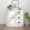 vidaXL - Dressoir - 70x35,5x67,5 - cm - bewerkt - hout - wit
