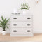vidaXL - Dressoir - 70x35,5x67,5 - cm - bewerkt - hout - wit