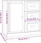 vidaXL - Dressoir - 70x35,5x67,5 - cm - bewerkt - hout - wit