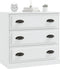vidaXL - Dressoir - 70x35,5x67,5 - cm - bewerkt - hout - wit