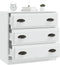 vidaXL - Dressoir - 70x35,5x67,5 - cm - bewerkt - hout - wit