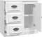 vidaXL - Dressoir - 70x35,5x67,5 - cm - bewerkt - hout - wit