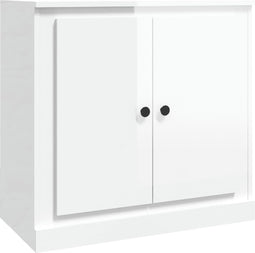 vidaXL - Dressoir - 70x35x67,5 - cm - bewerkt - hout - hoogglans - wit