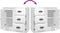 vidaXL - Dressoir - 70x35x67,5 - cm - bewerkt - hout - hoogglans - wit
