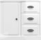 vidaXL - Dressoir - 70x35x67,5 - cm - bewerkt - hout - hoogglans - wit