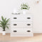 vidaXL - Dressoir - 70x35x67,5 - cm - bewerkt - hout - hoogglans - wit