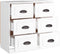 vidaXL - Dressoir - 70x35x67,5 - cm - bewerkt - hout - hoogglans - wit
