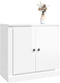 vidaXL - Dressoir - 70x35x67,5 - cm - bewerkt - hout - hoogglans - wit