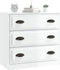 vidaXL - Dressoir - 70x35x67,5 - cm - bewerkt - hout - hoogglans - wit