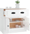 vidaXL - Dressoir - 70x35x67,5 - cm - bewerkt - hout - hoogglans - wit