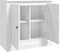 vidaXL - Dressoir - 70x35x67,5 - cm - bewerkt - hout - hoogglans - wit