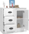 vidaXL - Dressoir - 70x35x67,5 - cm - bewerkt - hout - hoogglans - wit