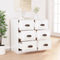 vidaXL - Dressoir - 70x35x67,5 - cm - bewerkt - hout - hoogglans - wit