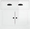 vidaXL - Dressoir - 70x35x67,5 - cm - bewerkt - hout - hoogglans - wit