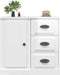 vidaXL - Dressoir - 70x35x67,5 - cm - bewerkt - hout - hoogglans - wit