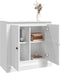 vidaXL - Dressoir - 70x35x67,5 - cm - bewerkt - hout - hoogglans - wit