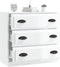 vidaXL - Dressoir - 70x35x67,5 - cm - bewerkt - hout - hoogglans - wit
