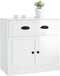 vidaXL - Dressoir - 70x35x67,5 - cm - bewerkt - hout - hoogglans - wit