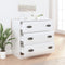 vidaXL - Dressoir - 70x35x67,5 - cm - bewerkt - hout - hoogglans - wit