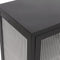 vidaXL - Dressoir - 70x35x70 - cm - glas - en - staal - zwart