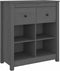 vidaXL - Dressoir - 70x35x80 - cm - massief - grenenhout - grijs